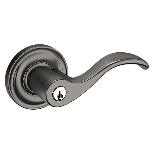 Baldwin Estate 5255 Keyed Wave Lever with Classic Rose