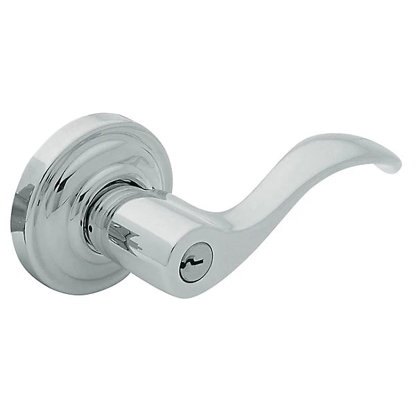 Baldwin Estate 5255 Keyed Wave Lever with Classic Rose
