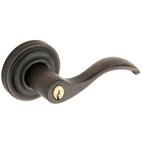 Baldwin Estate 5255 Keyed Wave Lever with Classic Rose