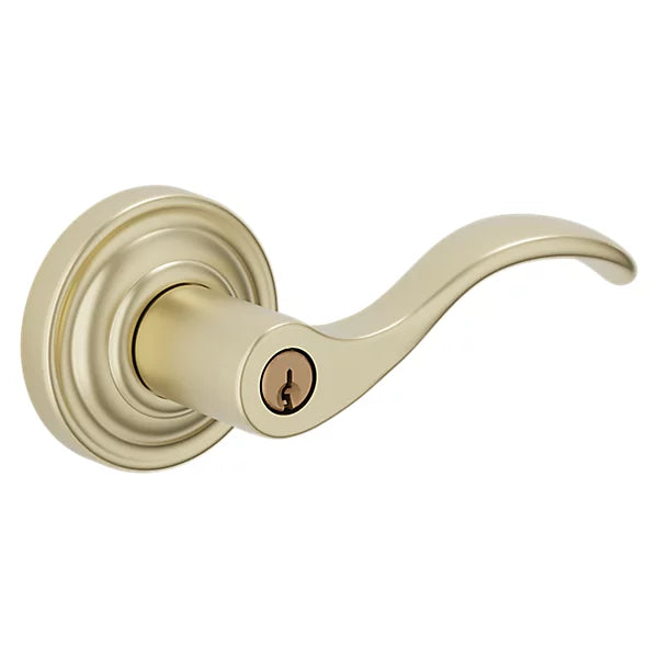 Baldwin Estate 5255 Keyed Wave Lever with Classic Rose