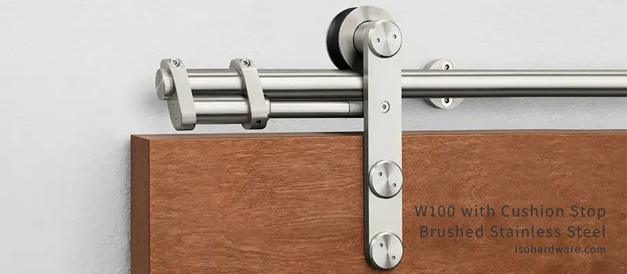 W100 Hardware with Cushion Stop for Sliding Wood Doors