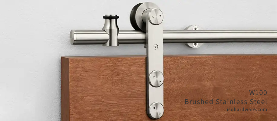 W100 Hardware with Cushion Stop for Sliding Wood Doors
