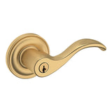 Baldwin Estate 5255 Keyed Wave Lever with Classic Rose