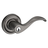 Baldwin Estate 5255 Keyed Wave Lever with Classic Rose