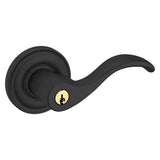 Baldwin Estate 5255 Keyed Wave Lever with Classic Rose