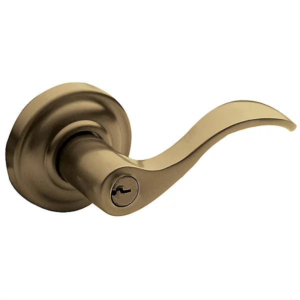 Baldwin Estate 5255 Keyed Wave Lever with Classic Rose