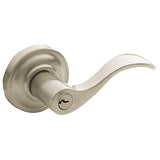 Baldwin Estate 5255 Keyed Wave Lever with Classic Rose