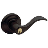Baldwin Estate 5255 Keyed Wave Lever with Classic Rose