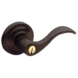 Baldwin Estate 5255 Keyed Wave Lever with Classic Rose