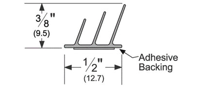 S773 Triple Fin Adhesive Backed Perimeter Silicone Seal