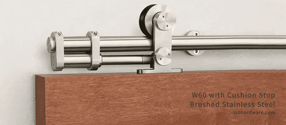 W60 Hardware with Cushion Stop for Sliding Wood Doors