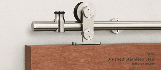 W60 Hardware with Cushion Stop for Sliding Wood Doors